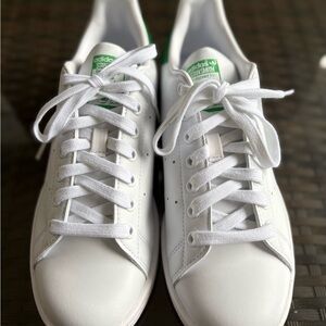 Adidas Classic White and Green Stan Smith Sneakers